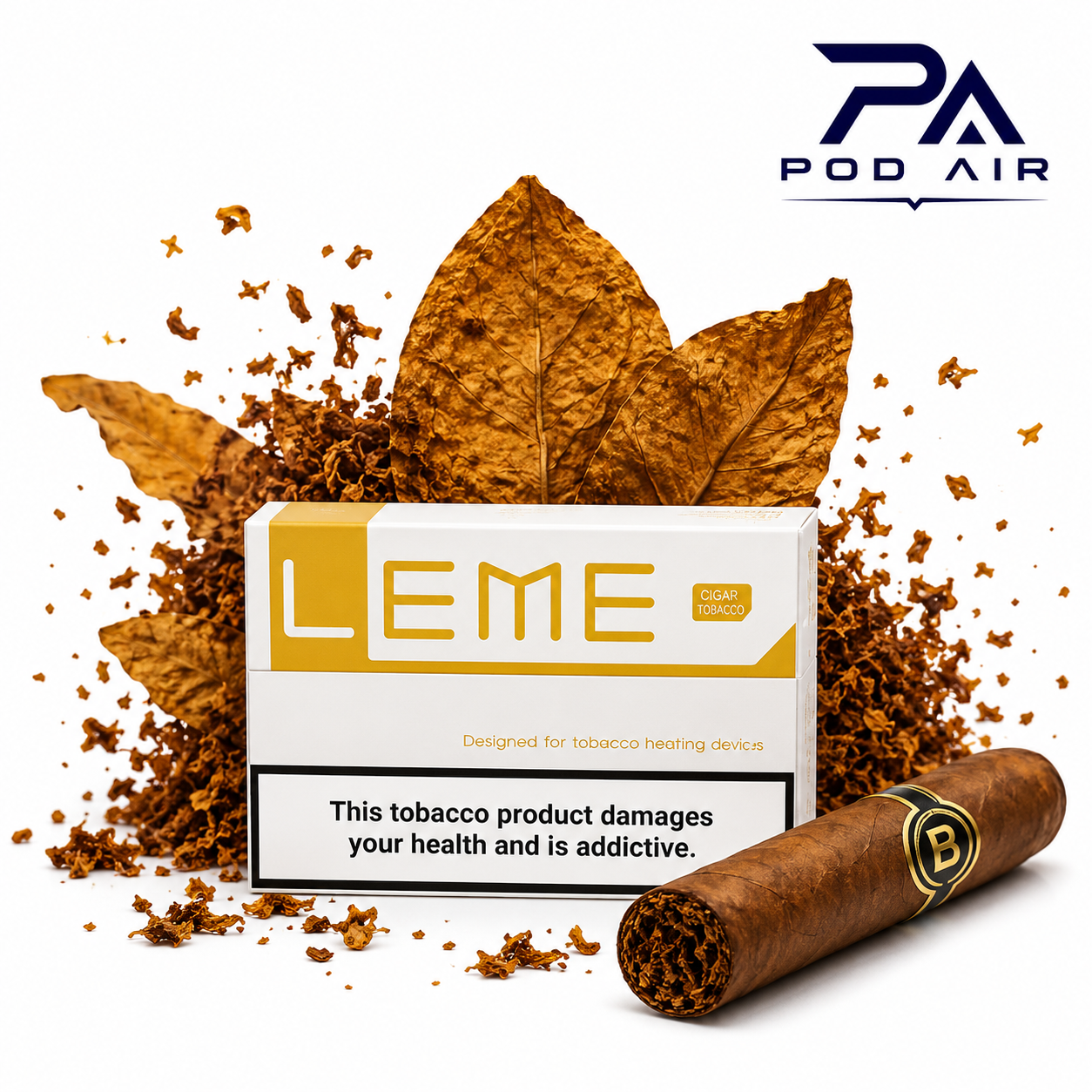 سیگار آیکاس لمه گلد تنباکو LEME GOLD Cigar Tobacco با طعم اصیل سیگار برگ، رایحه تنباکوی طبیعی