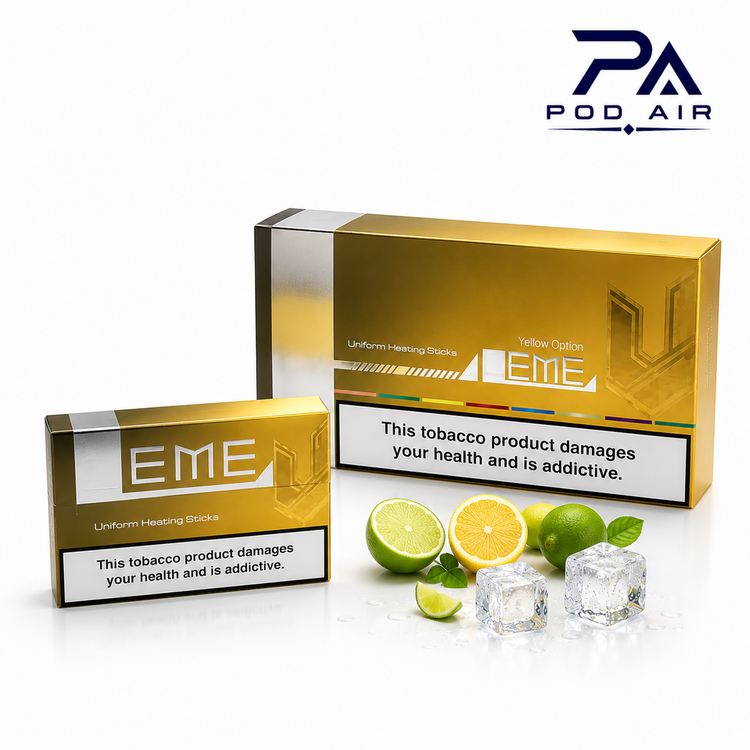 خریدسیگار آیکاس ایلوما TEREA Leme Yellow مخصوص IQOS ILUMA با عطر لیموی طبیعی