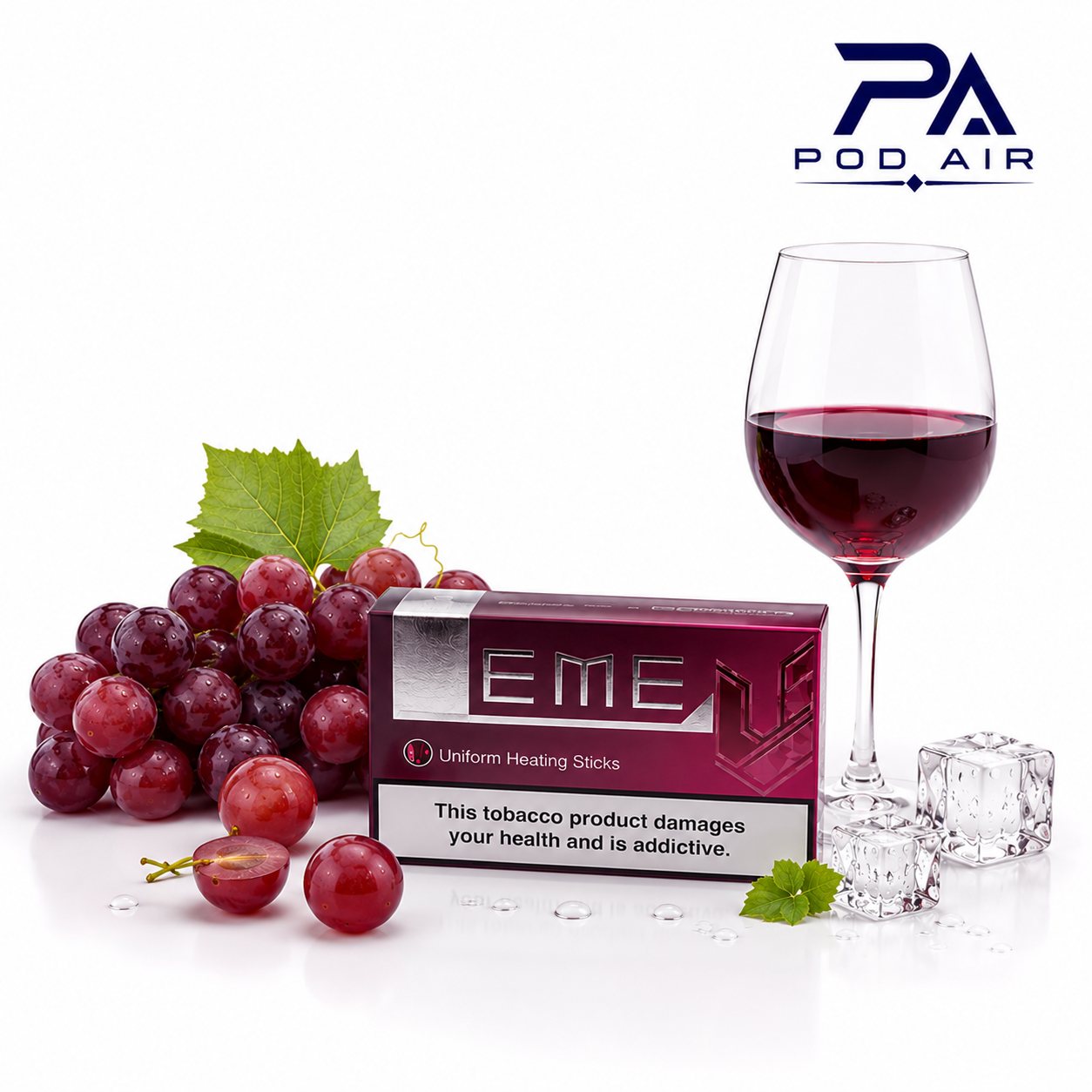فیلتر سیگار آیکاس ایلوما لمه وین رد TEREA Leme IQOS ILUMA Wine Red با طعم انگور قرمز شیرین، رایحه میوه‌ای دلنشین و سازگاری کامل با دستگاه IQOS ILUMA