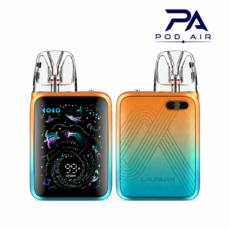 پاد یوول کالیبرن G5 KOKO رنگ Ocean Flame با ترکیب نارنجی و آبی