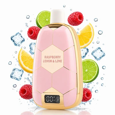 پاد یکبار مصرف رونالدینیو 15000 پاف طعم تمشک، لیمو و لایم Ronaldinho10 Raspberry Lemon & Lime اورجینال