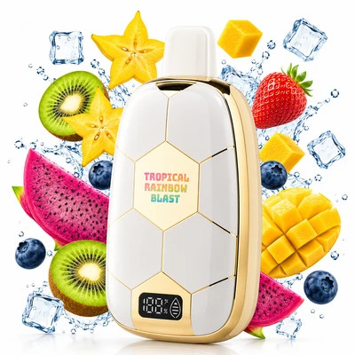 پاد یکبار مصرف رونالدینیو 15000 پاف طعم Rainbow Tropical Blast اورجینال