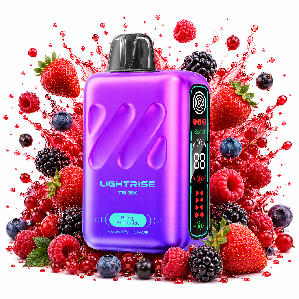 پاد یکبار مصرف لاست ویپ لایت رایز 18000 پاف طعم میکس بری Berry Starburst