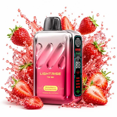 پاد یکبار مصرف لاست ویپ لایت رایز 18000 پاف طعم توت فرنگی Strawberry Summertime