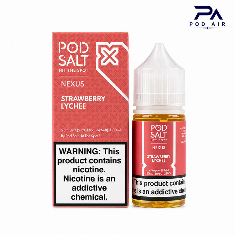 سالت پاد سالت توت فرنگی و لیچی Pod Salt Strawberry Lychee