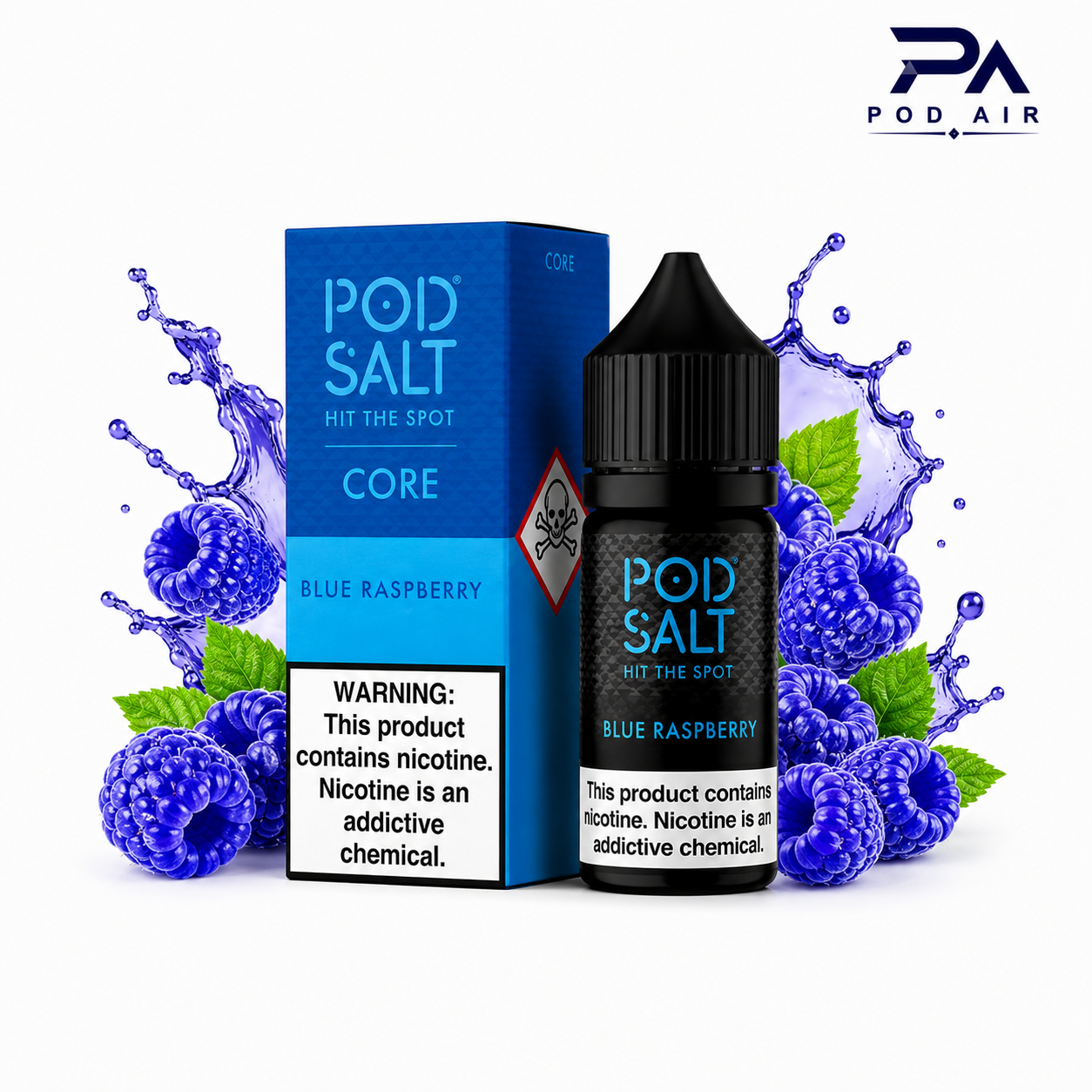 سالت تمشک آبی پاد سالت Pod Salt Blue Raspberry حجم 30 میلی‌لیتر