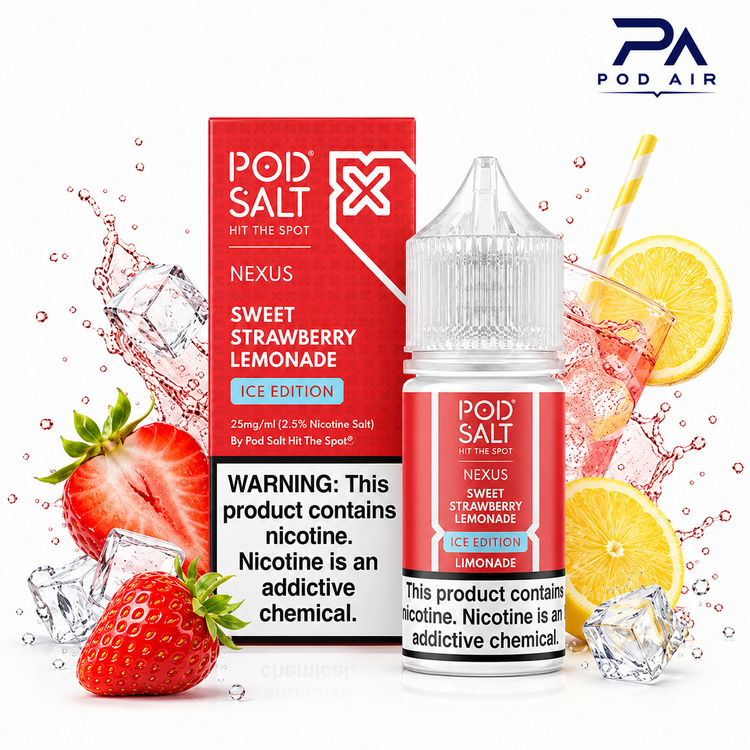 سالت پاد سالت نسخه یخی لیموناد توت فرنگی شیرینPod Salt Sweet Strawberry Lemonade Ice Edition