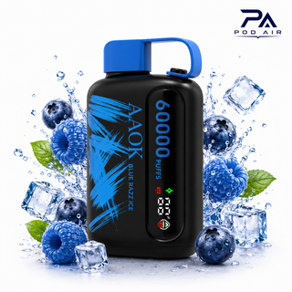 خرید پاد یکبارمصرف AAOK 60000 Puffs طعم بلوبری تمشک یخ اصل