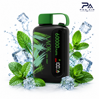 پاد یکبارمصرف 60 هزار پاف آئوک طعم نعنا خنک | AAOK 60K PUFFS COOL MINT