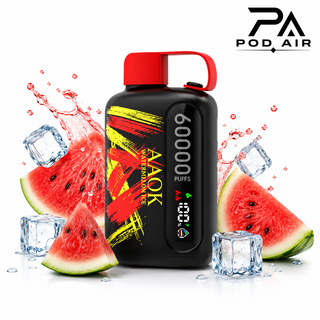 خرید پاد یکبارمصرف AAOK 60000 Puffs Watermelon Ice هندوانه یخ با ضمانت اصالت