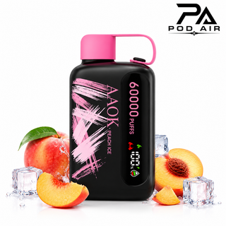 خرید پاد یکبارمصرف آئوک Peach Ice اصل با نمایشگر دیجیتال