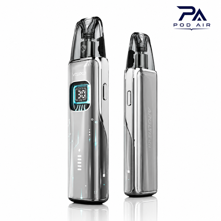 نمای جلویی پاد سیستم VOOPOO ARGUS Matrix و نمایشگر خمیده