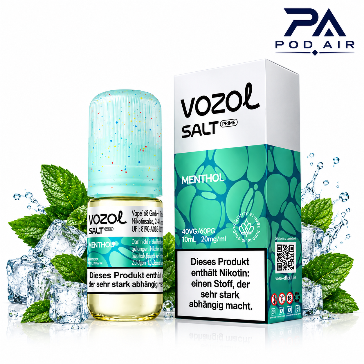 سالت نعنا خنک وزول  | Vozol Liquid Menthol 10ml