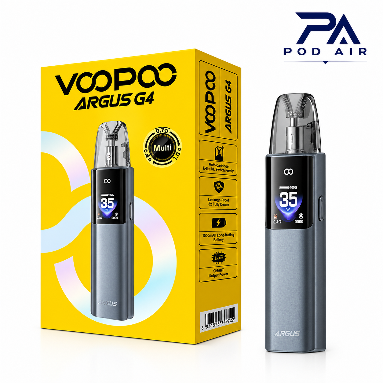 خرید پاد آرگاس G4 ووپو VOOPOO ARGUS G4 با کارتریج Multi-Ohm