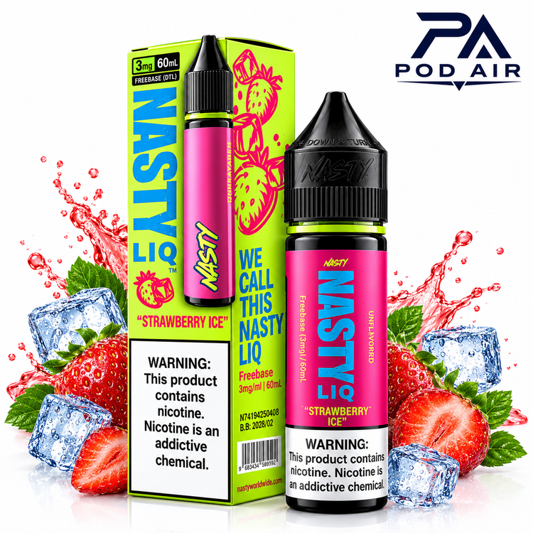 جویس توت فرنگی یخ نستی NASTY LIQ 60ML