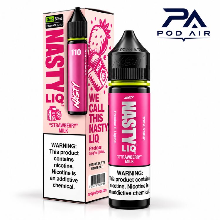 جویس Nasty Liq Strawberry Milk با طعم خامهای