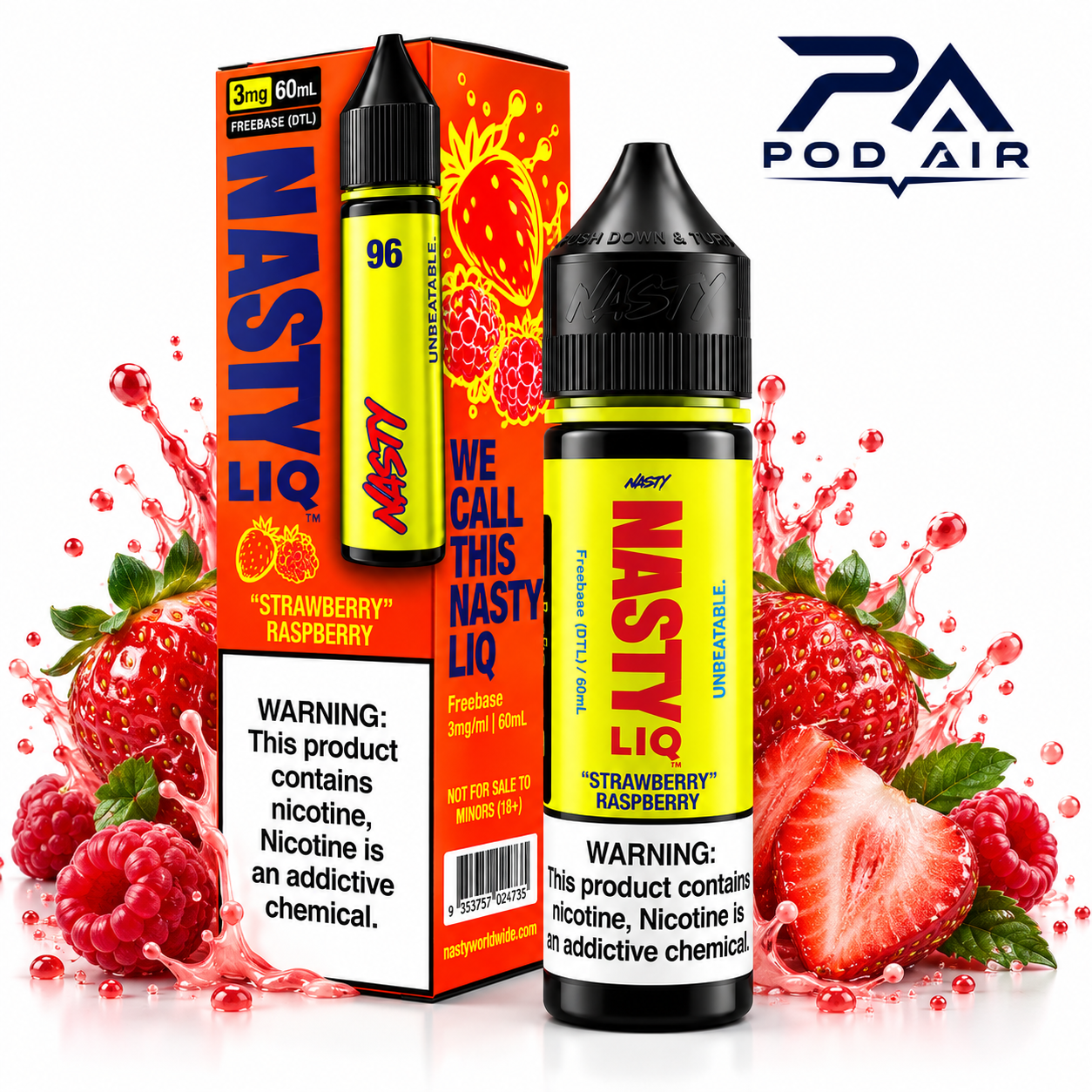 جویس توت فرنگی تمشک Nasty Liq نستی
