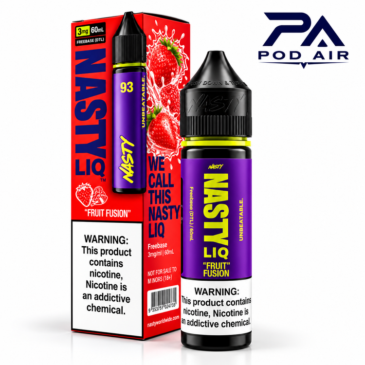 جویس نستی Nasty Liq با طعم توت فرنگی و پاستیل ترش 60 میل