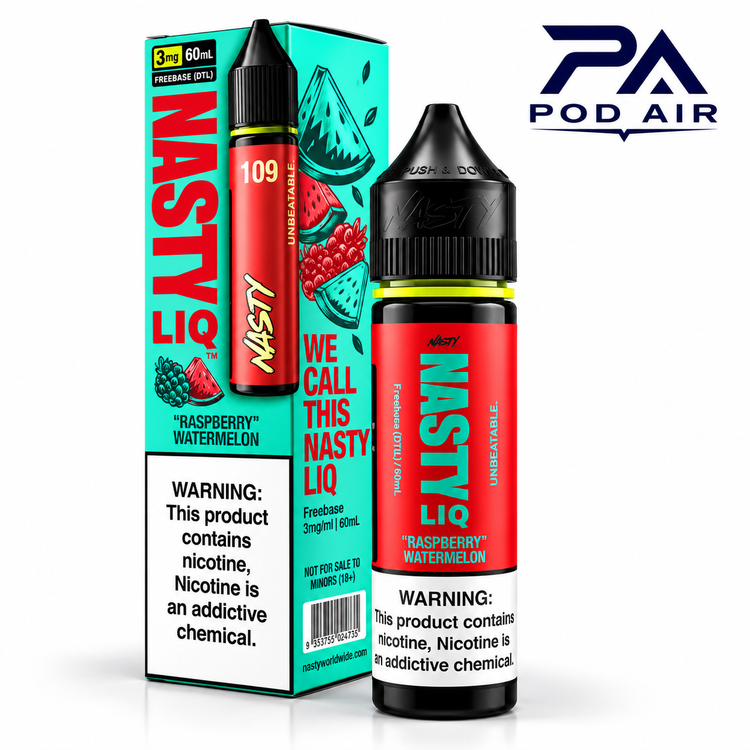 جویس نستی Nasty Liq با طعم هندوانه و تمشک 60 میل