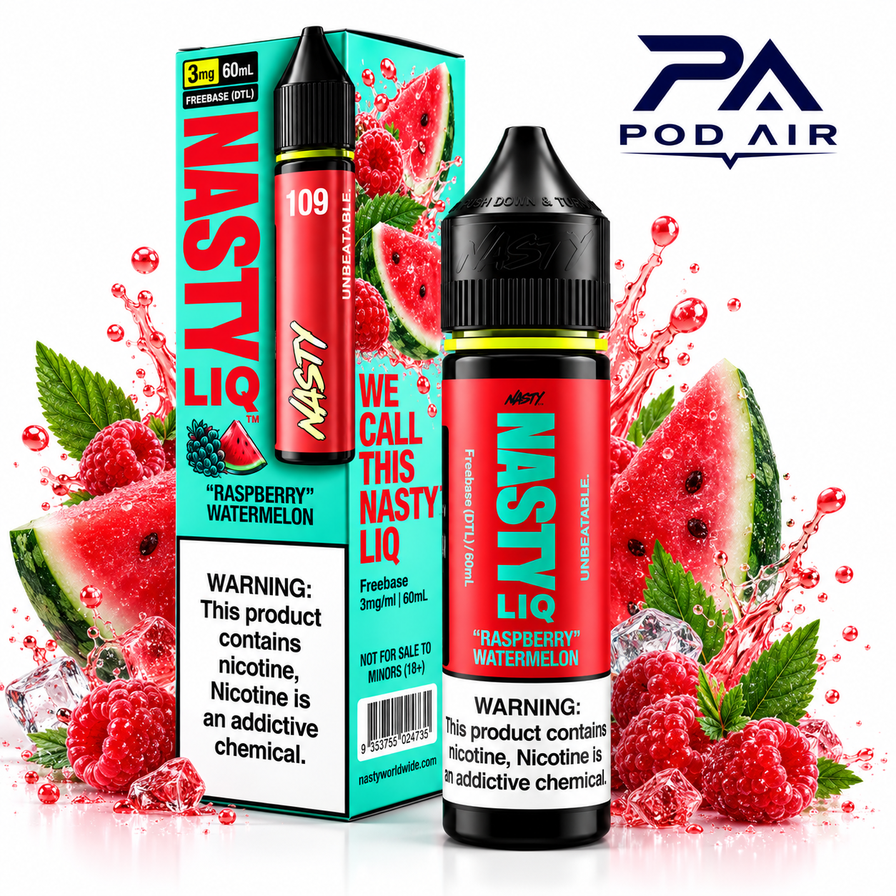 جویس هندوانه تمشک Nasty Liq نستی