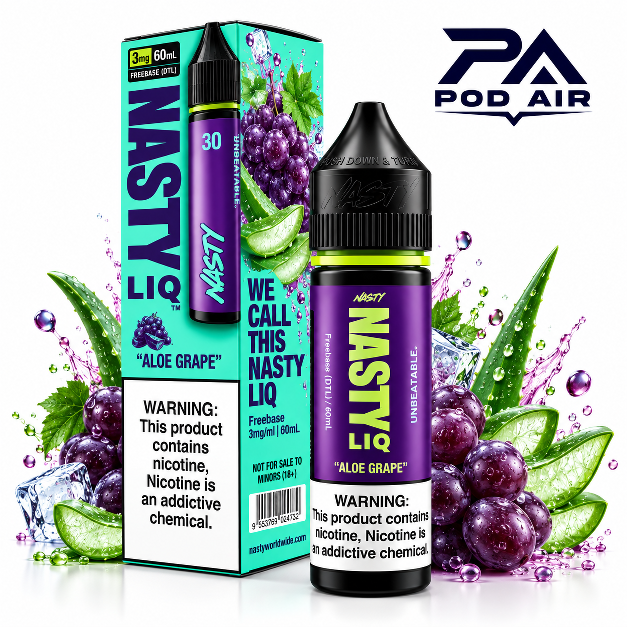 جویس انگور و آلوئه ورا Nasty Liq نستی