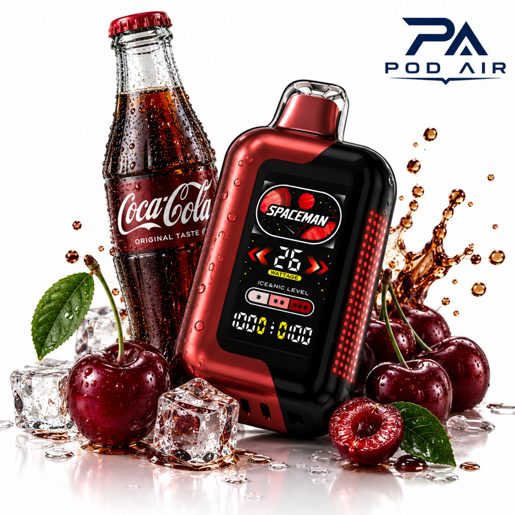 پاد یکبار مصرف اسپیس من اسموک 40 هزار پاف نوشابه کولا آلبالو SMOK Spaceman Cherry Cola 40K Puffs