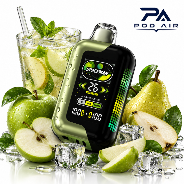 پاد یکبار مصرف اسپیس من اسموک 40 هزار پاف سیب گلابی SMOK Spaceman Apple Pear 40K Puffs