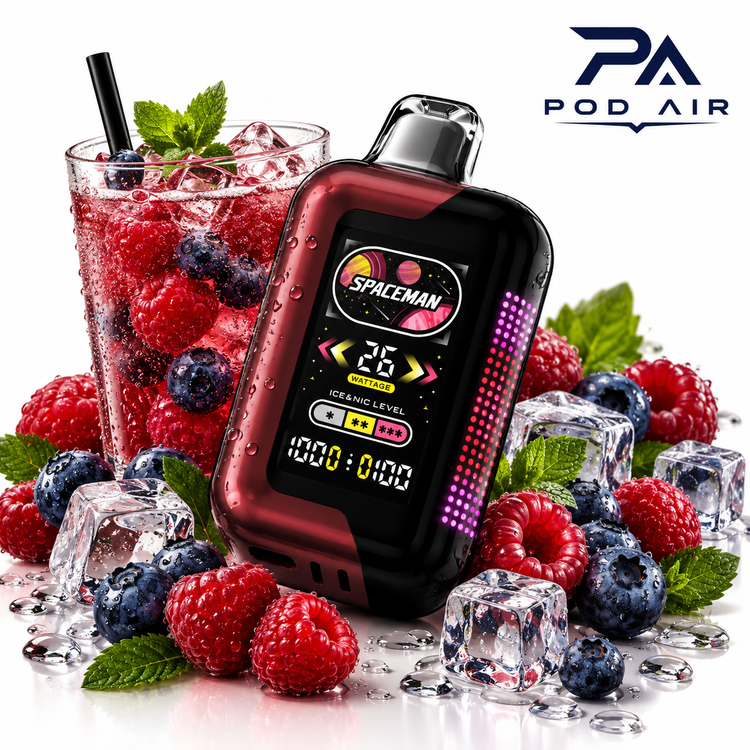 پاد یکبار مصرف اسپیس من اسموک 40 هزار پاف میکس تمشک SMOK Spaceman Mixed Raspberry 40K Puffs