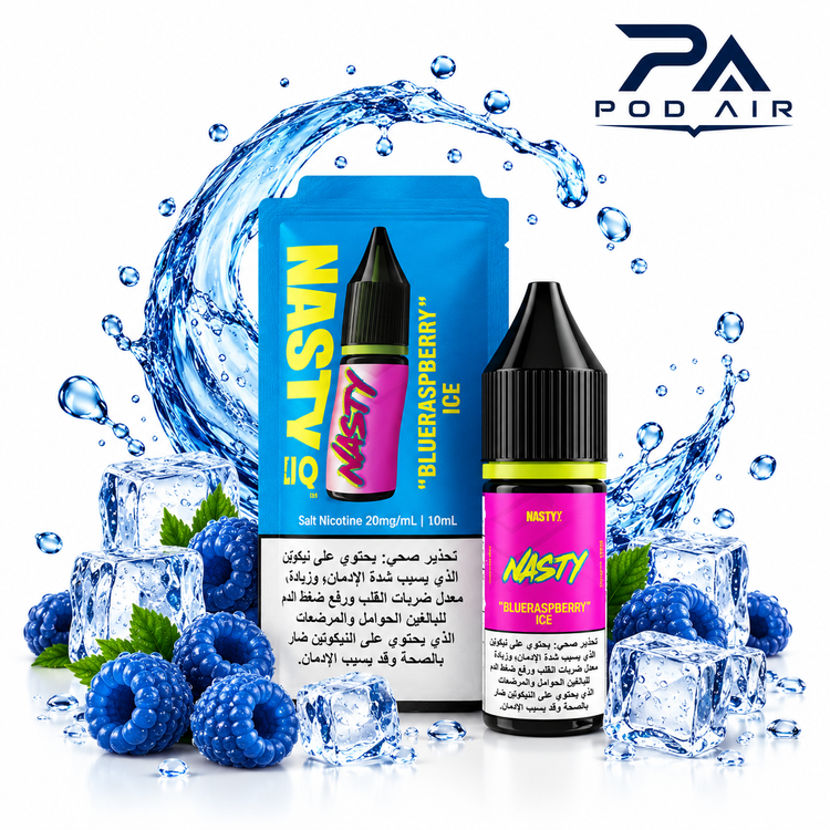 سالت تمشک آبی یخ 10 میل Nasty LIQ Blue Raspberry Ice