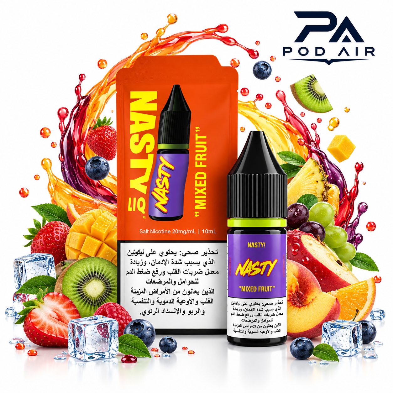سالت میوه‌های استوایی Nasty LIQ Mixed Fruit نستی 10 میل