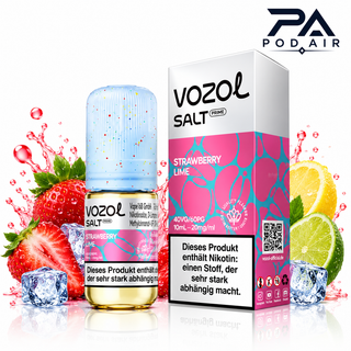 سالت توت فرنگی لیمو وزول | Vozol Liquid Strawberry Lime 10ml