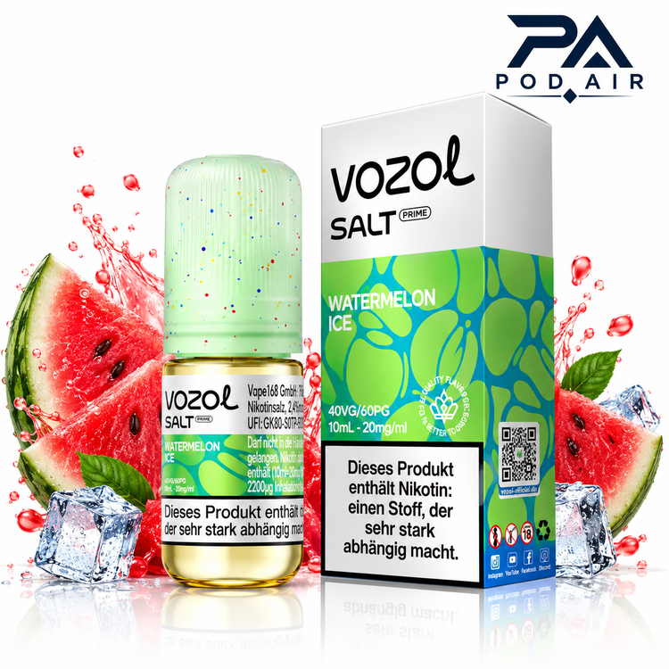 سالت هندوانه یخ وزول | Vozol Liquid Watermelon Ice 10ml