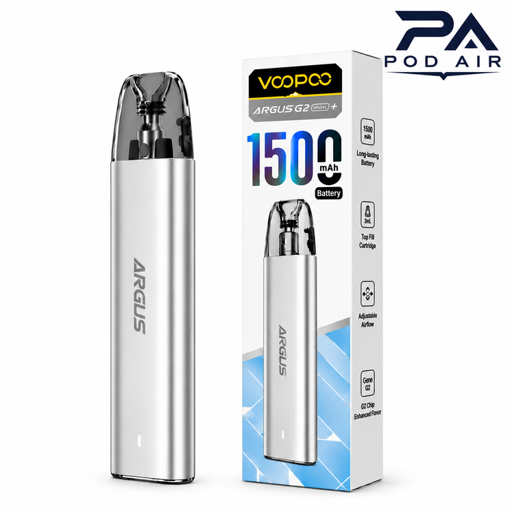 پاد ووپو ARGUS G2 Mini Plus نقرهای با کارتریج Top Fill و باتری 1500mAh