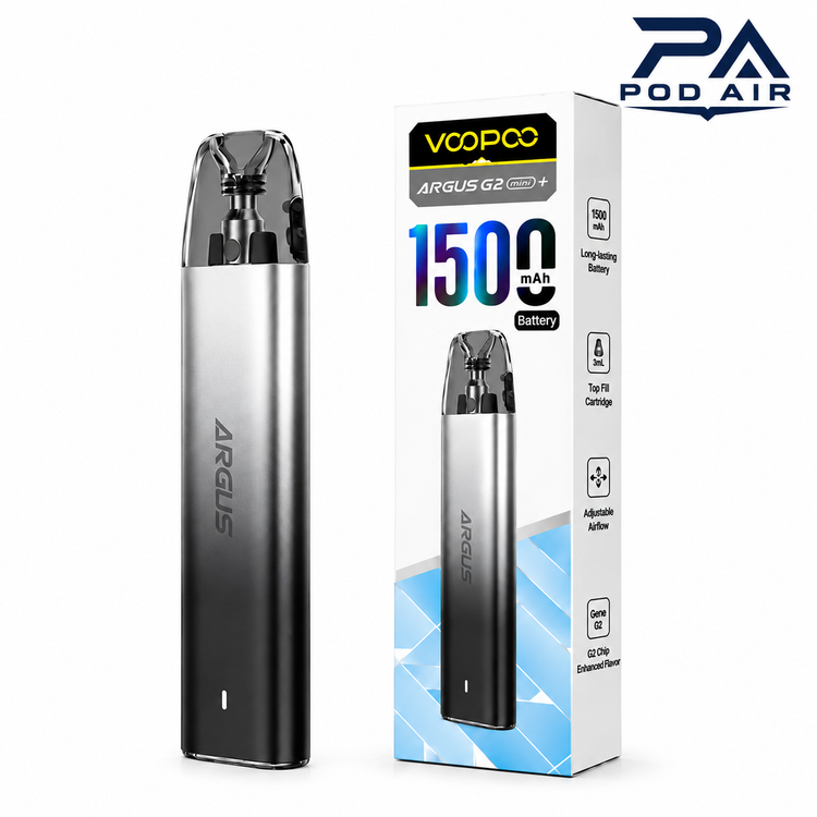 پاد آرگاس G2 Mini Plus ووپو رنگ مشکی نقرهای VOOPOO با طراحی گرادیانت