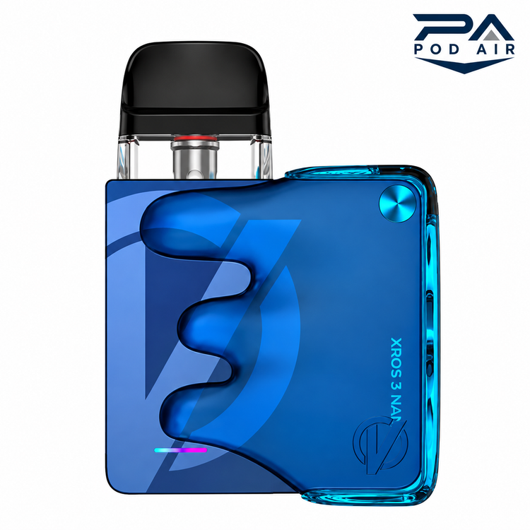 VAPORESSO XROS 3 NANO Sea Foam آبی با بدنه شفاف و طراحی خاص