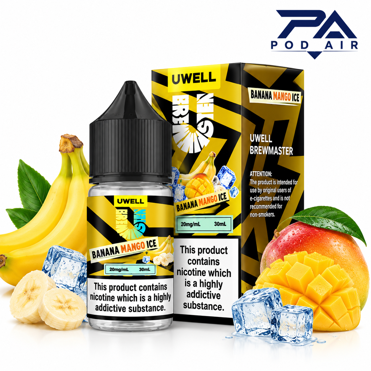 سالت یوول موز انبه یخ Uwell Banana Mango Ice 30ml