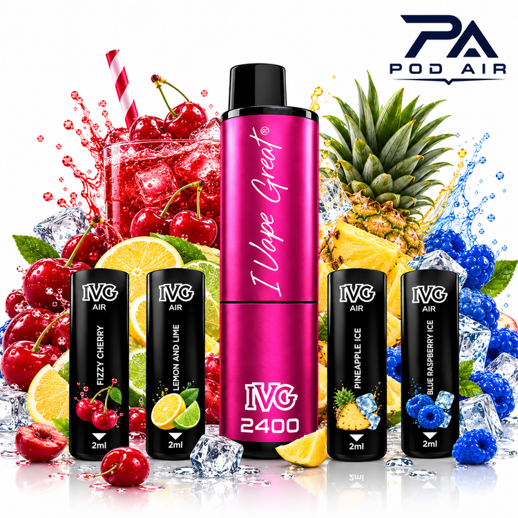 دستگاه IVG 2400 چهارکپسولی با قابلیت تغییر طعم چرخشی