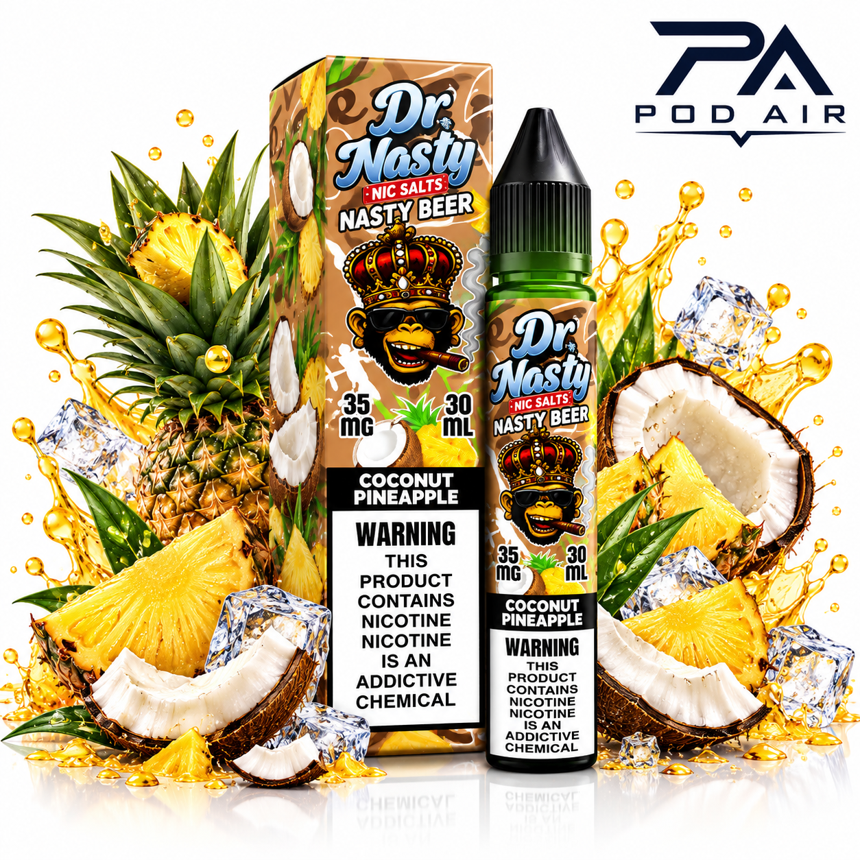 سالت دکتر نستی آناناس نارگیل DR NASTY COCONUT PINEAPPLE SALT 30ML