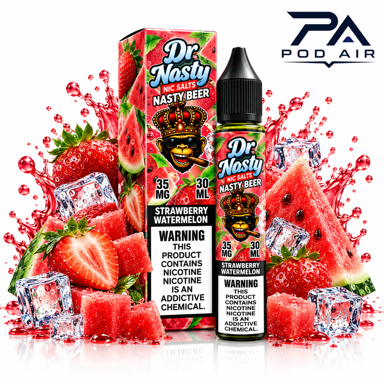 سالت دکتر نستی توت فرنگی هندوانه DR NASTY STRAWBERRY WATERMELON SALT 30ML