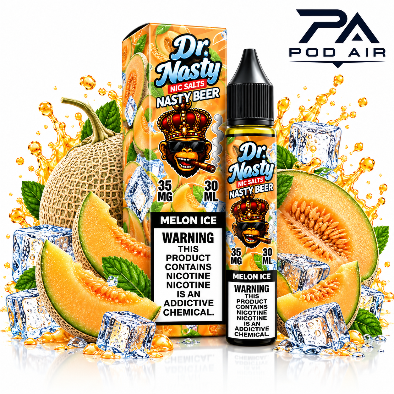 سالت دکتر طالبی یخ  DR NASTY MELON ICE SALT 30ML