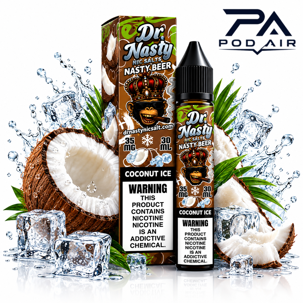 سالت دکتر نستی نارگیل یخ  DR NASTY COCONUT ICE SALT 30ML