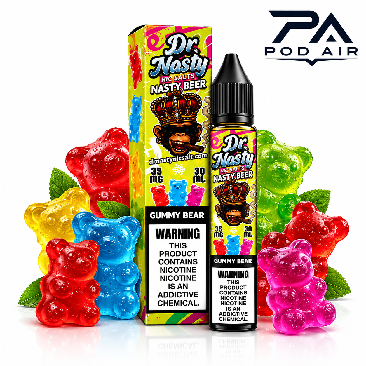 سالت دکتر نستی پاستیل خرسی  DR NASTY GUMMY BEAR SALT 30ML