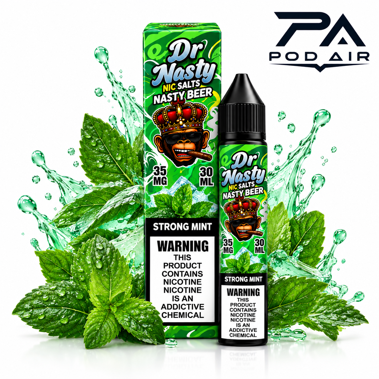سالت دکتر نستی نعنا یخ  DR NASTY STRONG MINT SALT 30ML