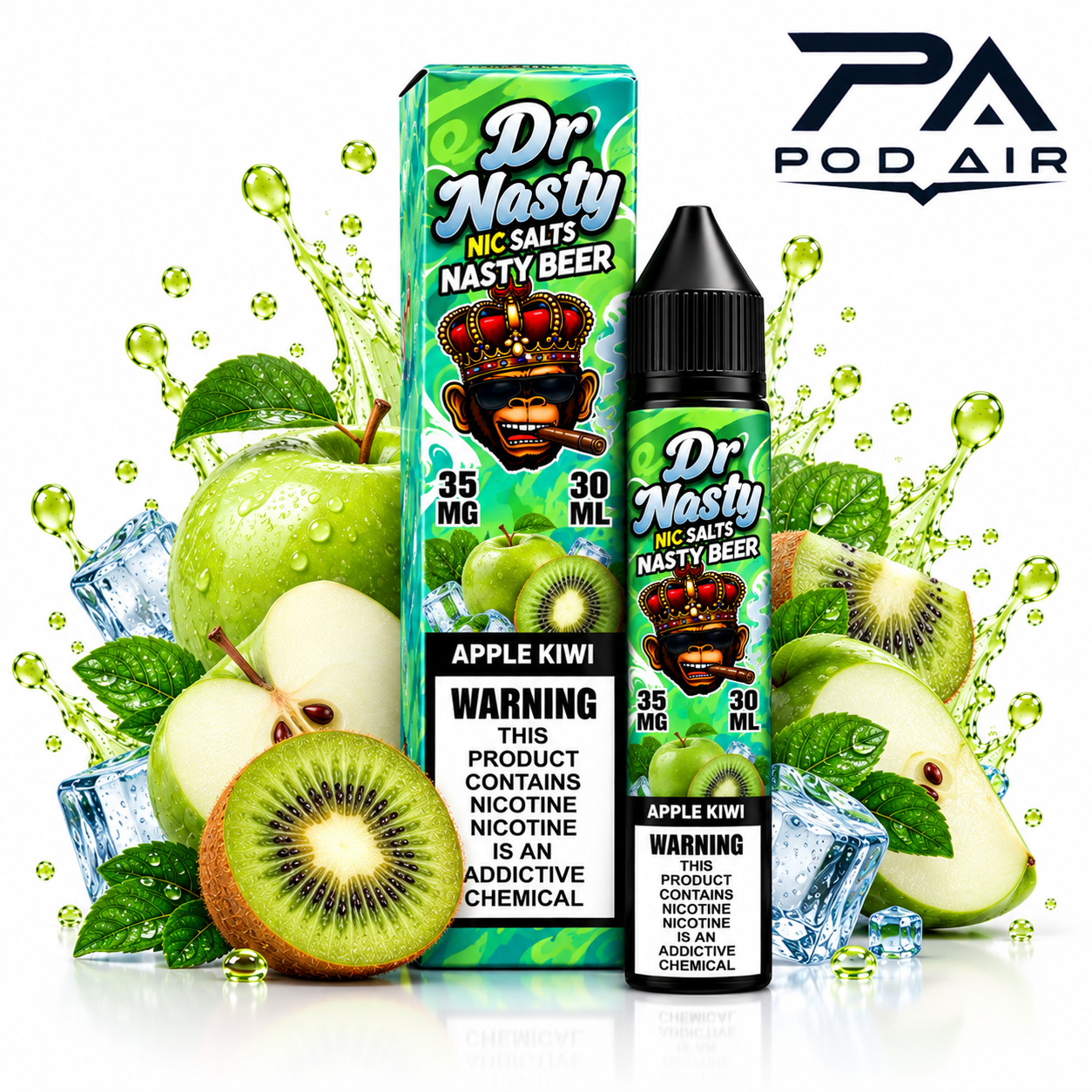 سالت دکتر نستی سیب کیوی  DR NASTY APPLE KIWI SALT 30ML