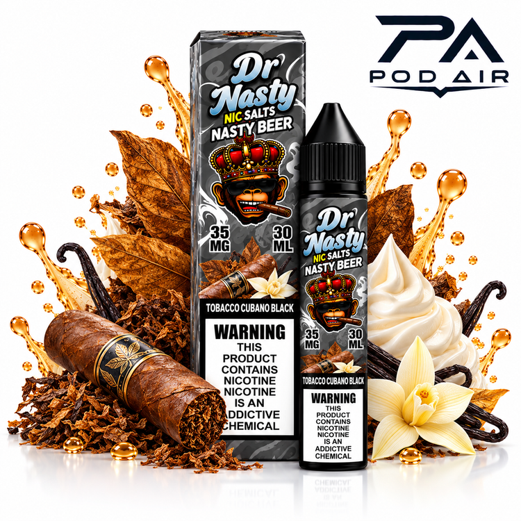 سالت دکتر نستی تنباکو کوبانو بلک DR NASTY TOBACCO CUBANO BLACK SALT 30ML