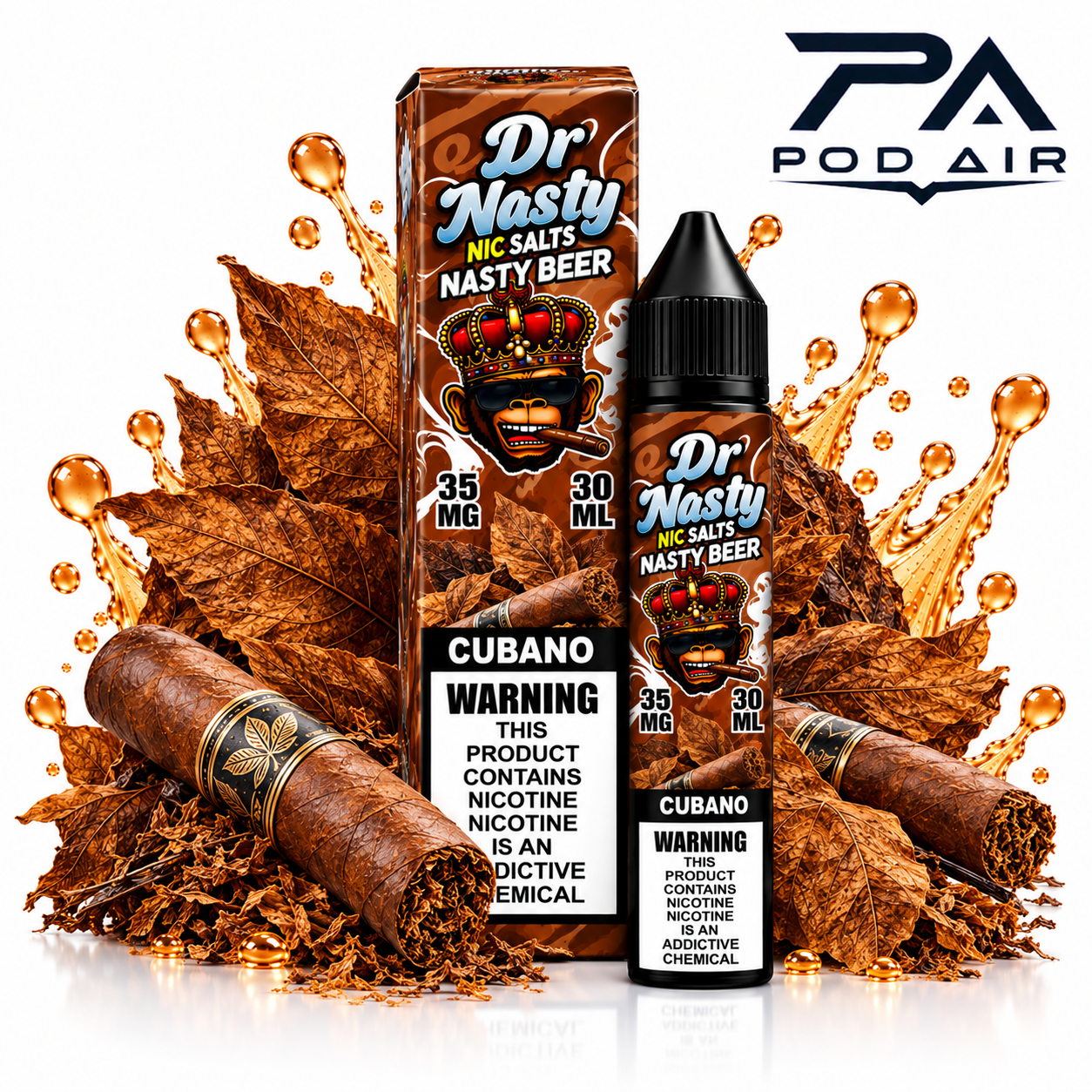 سالت دکتر نستی تنباکو کوبانو  DR NASTY CUBANO SALT 30ML